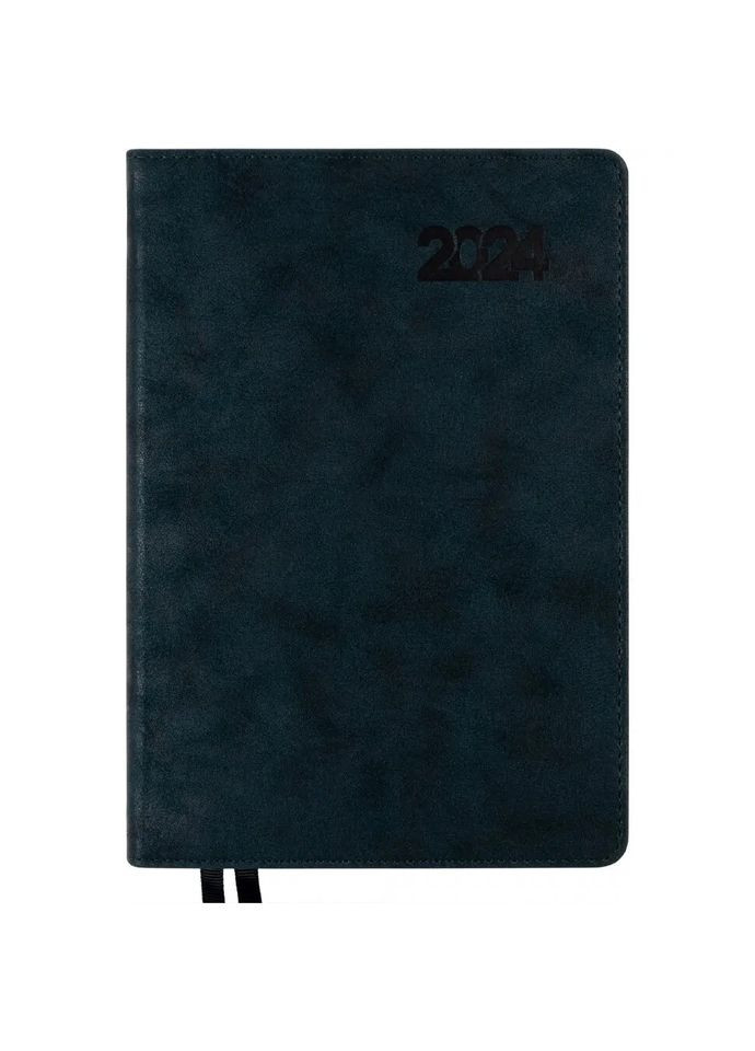 Дневник датированный 2024 год, А5 формата синий темный, Case интегральная обложка Leo Planner (281999564)