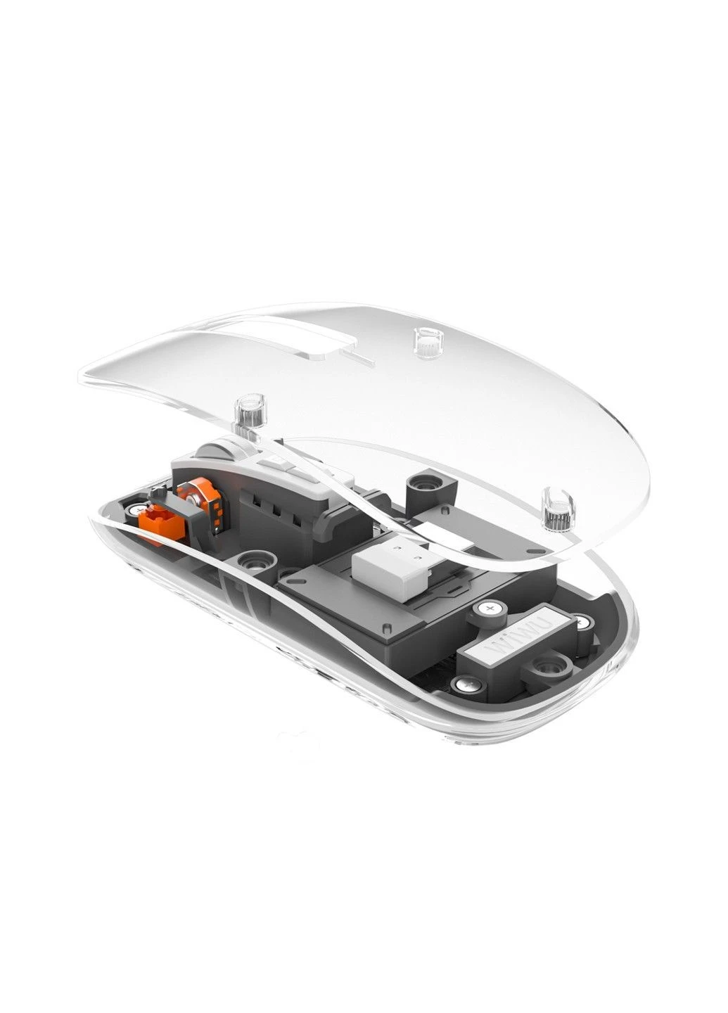 Маніпулятор миша бездротова Crystal Magnetic Wirless Mouse WM105 (Dual-bluetooth +2.4G three-mode) Grey WIWU (386476424)