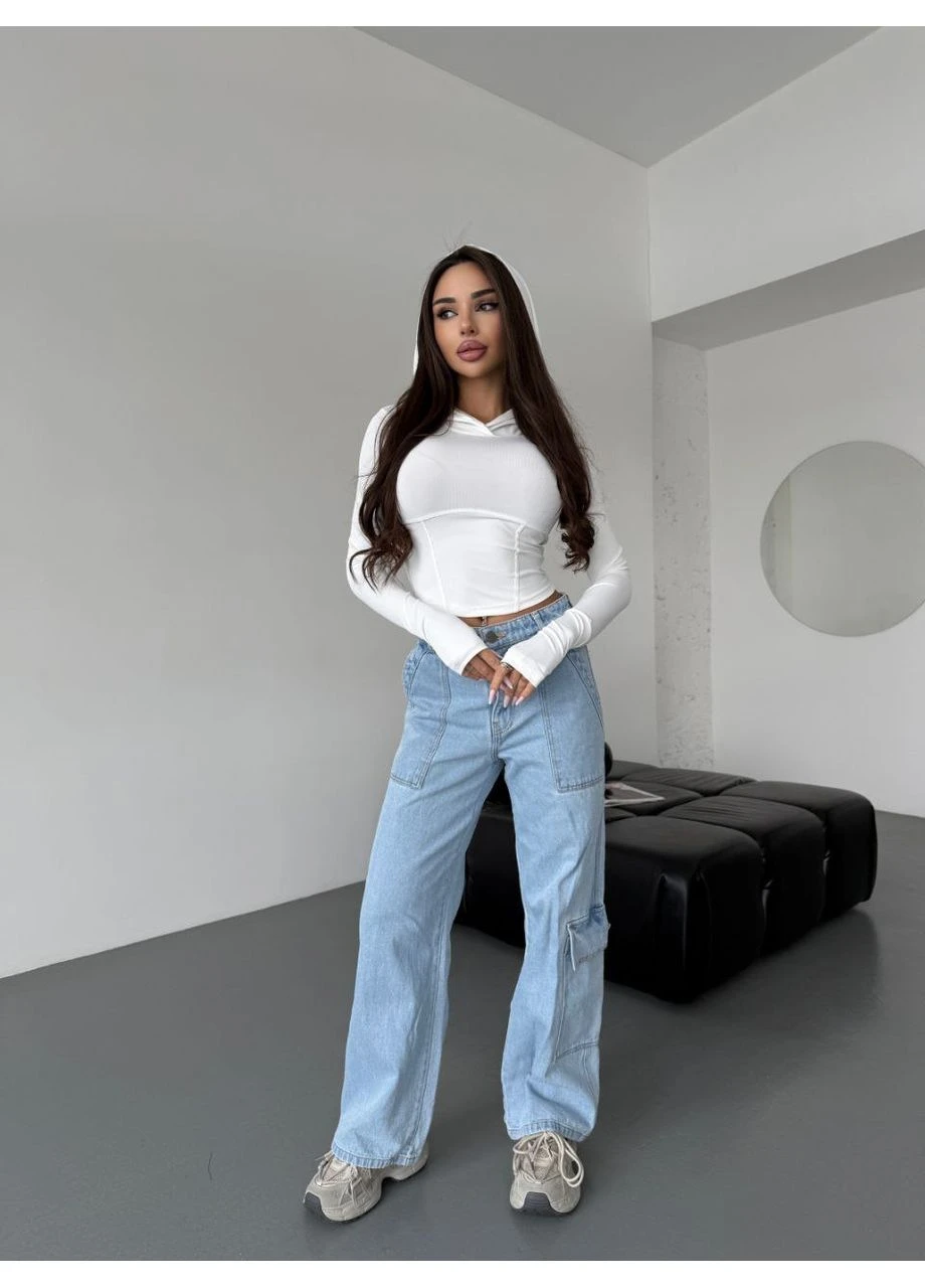 Жіноча вкорочена кофта з капюшоном Fashion (382367621)