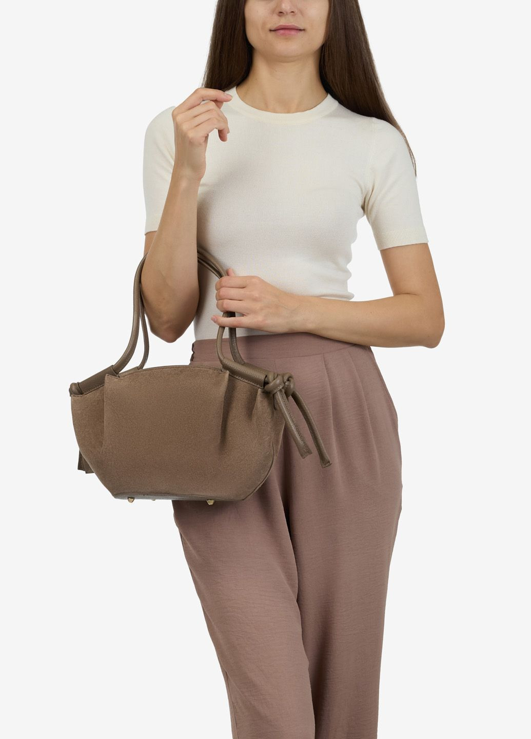 Сумка жіноча замшева тоут середня Tote Regina Notte (366545822)