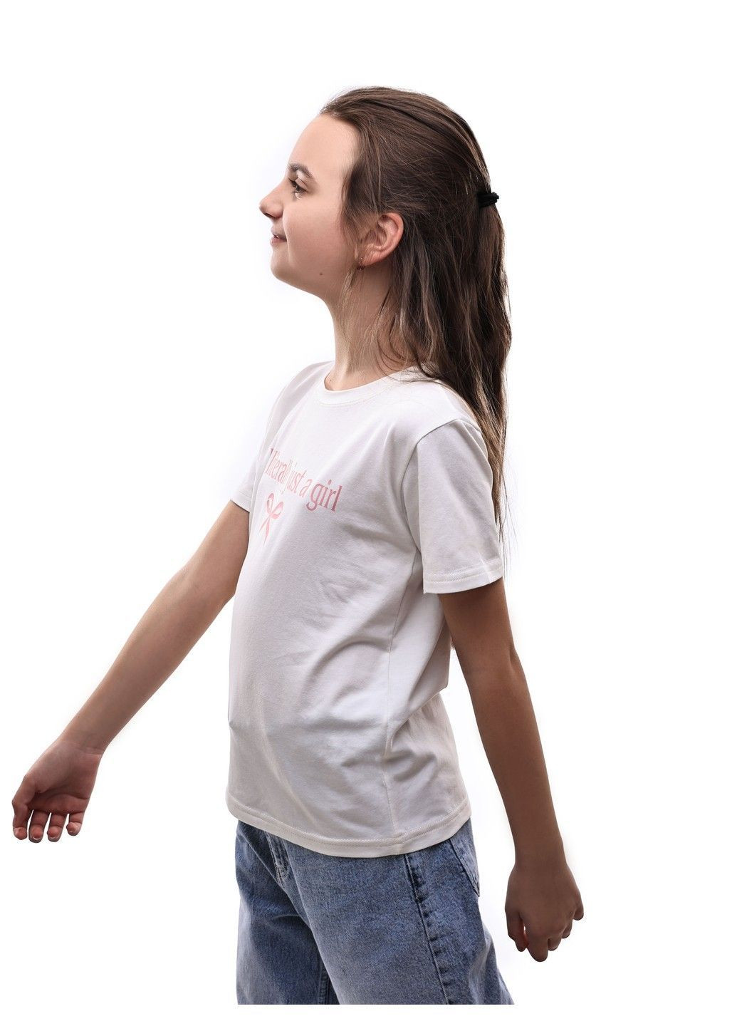 Молочная демисезонная футболка для девочки подростка Alini Girl