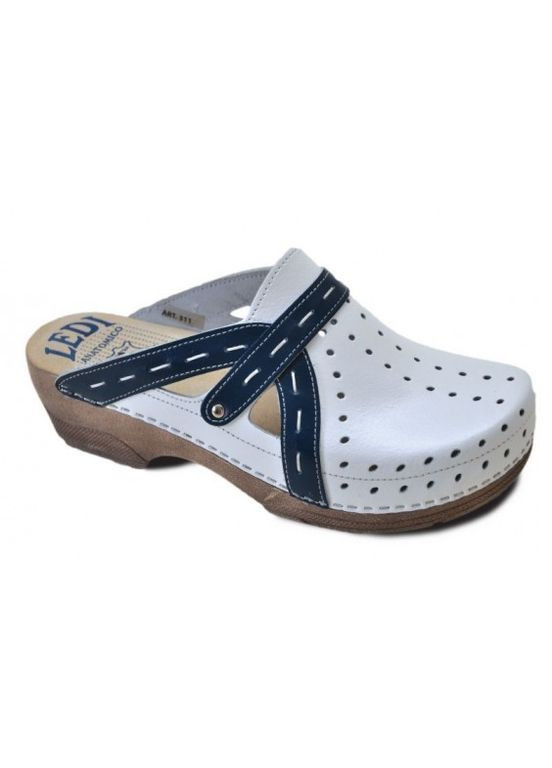 Цветные сабо анатомические 311 белый/т.синий ( ) Ledi Anatomic