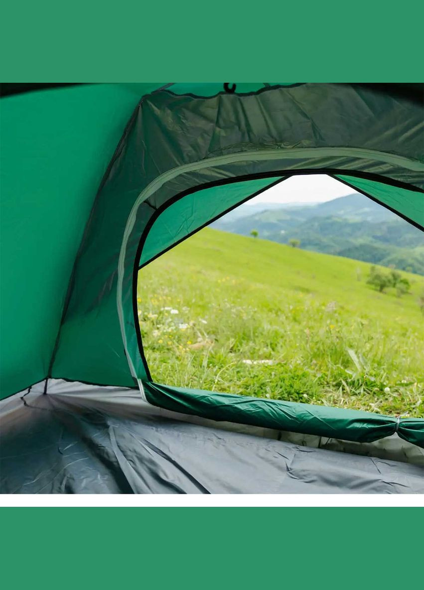 Палатка туристическая двухместная 210*150*120 см, черная LUGI (316473502)