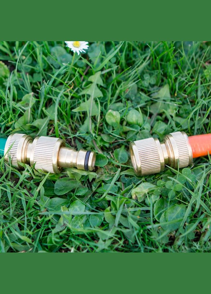 Конектор для шланга 1/2" латунний MY-105 перехідник швидкознімний для поливу Losso (327041638)
