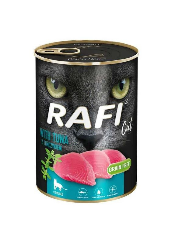 RAFI Cat Sterilized with Tuna - Вологий корм з тунцем для стерилізованих котів - 400 г Dolina Noteci (327070582)