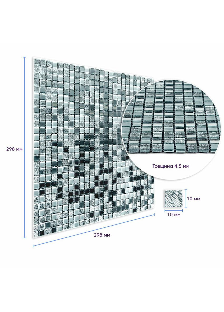 Мозаїка дзеркальна 298х298х4,5мм Срібло SW-00002371 Sticker Wall (353967469)