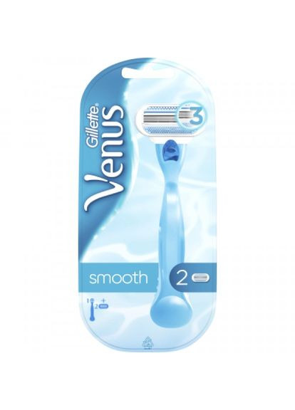 Станок для гоління Gillette venus smooth з 2 змінними картриджами (268144502)