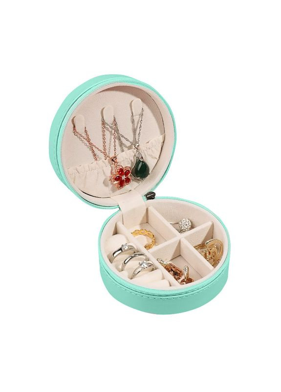Шкатулка SP-1257 Turquoise для украшений и ювелирных изделий портативная круглая 7шт Casegrace (352011305)