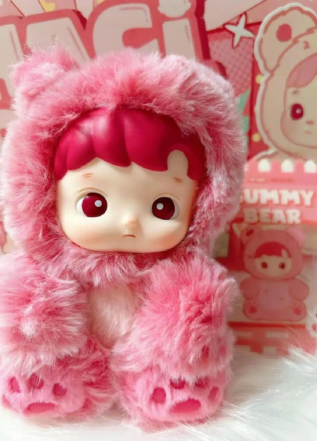 М'яка плюшева ароматна іграшка брелок Ведмедик Гаммі Хачіпупу Лабубу 14 см (481432-Prob) Аромат вишні Unbranded (361942290)