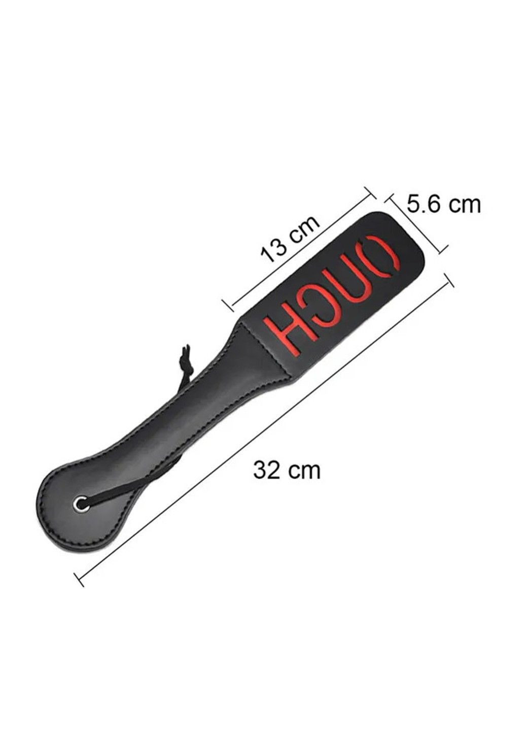 Шльопавка червоного кольору з еко шкіри для рольових БДСМ-ігор We Love (284279344)