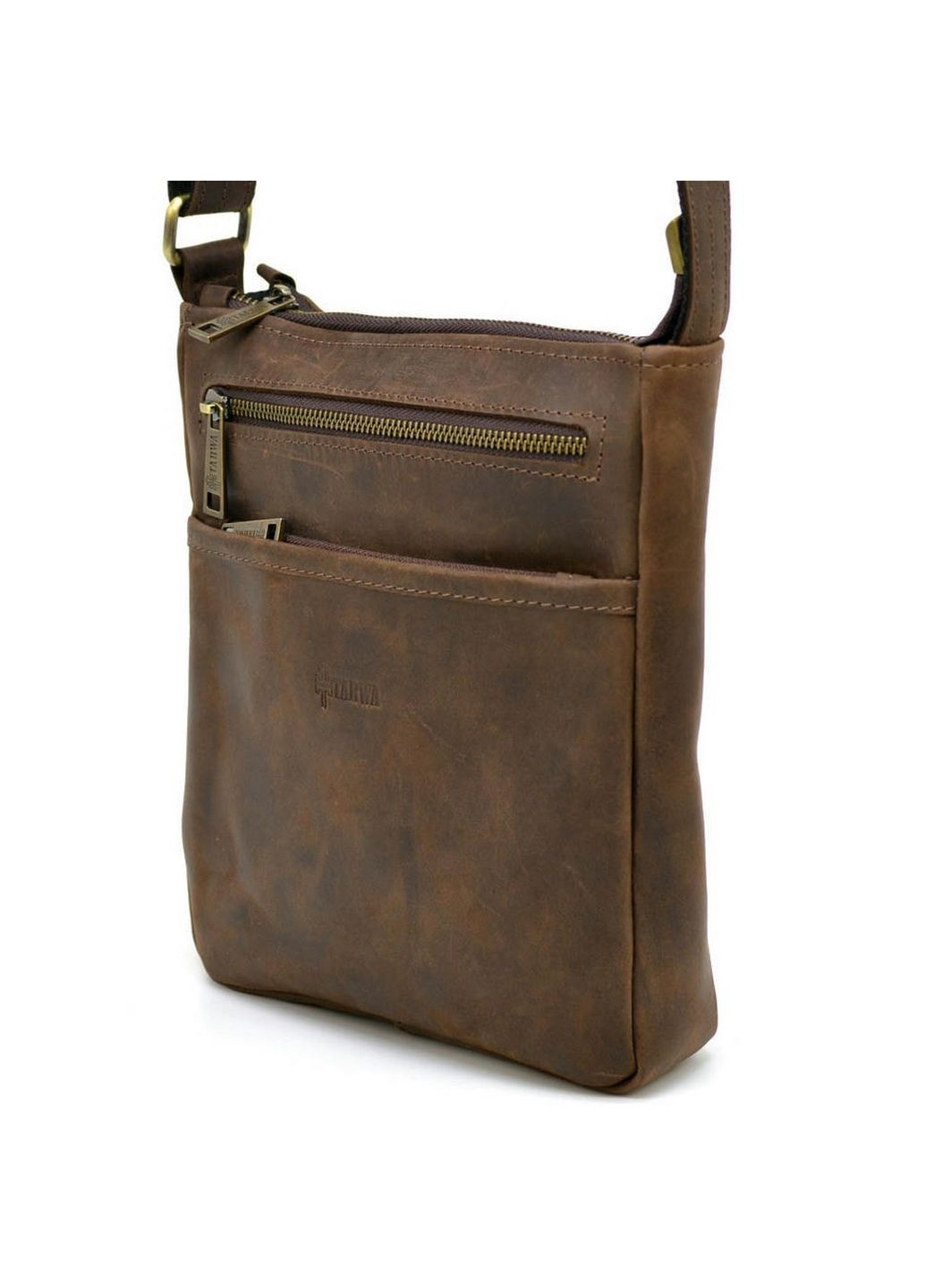 Мужская кожаная сумка через плечо 22х25.5х3.5 см TARWA (315869058)