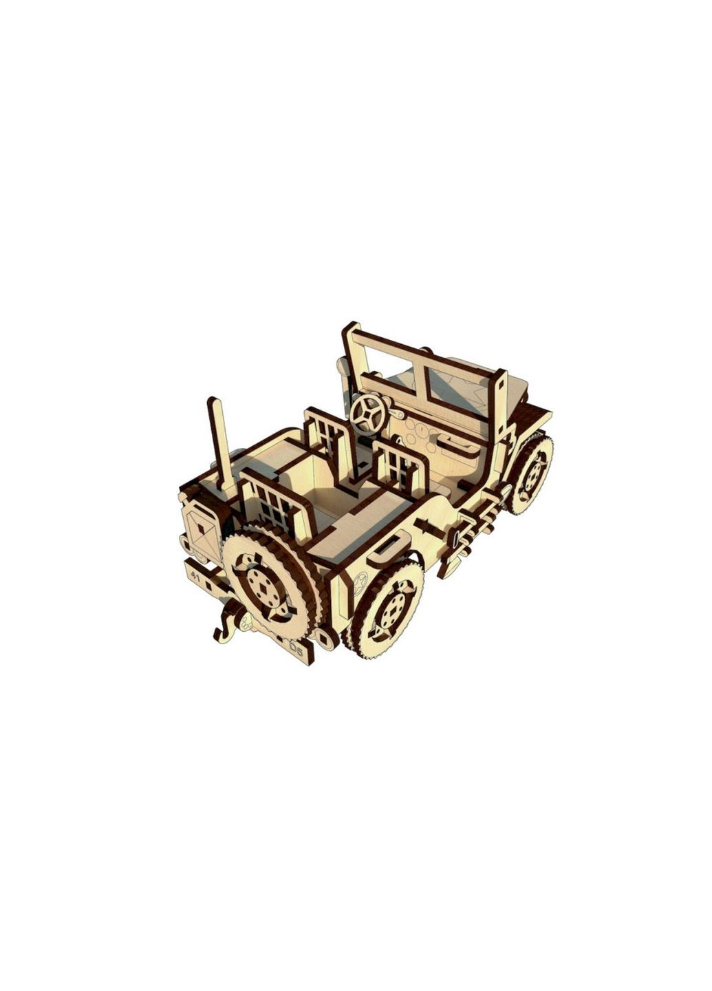 Дерев'яний конструктор "Willys Legend", 125 деталей 5х25х15 см Pazly (289368736)