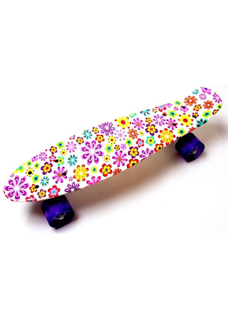Пенни борд "Violet Flowers" (светящиеся колёса) - 1655323483 Penny (340911474)