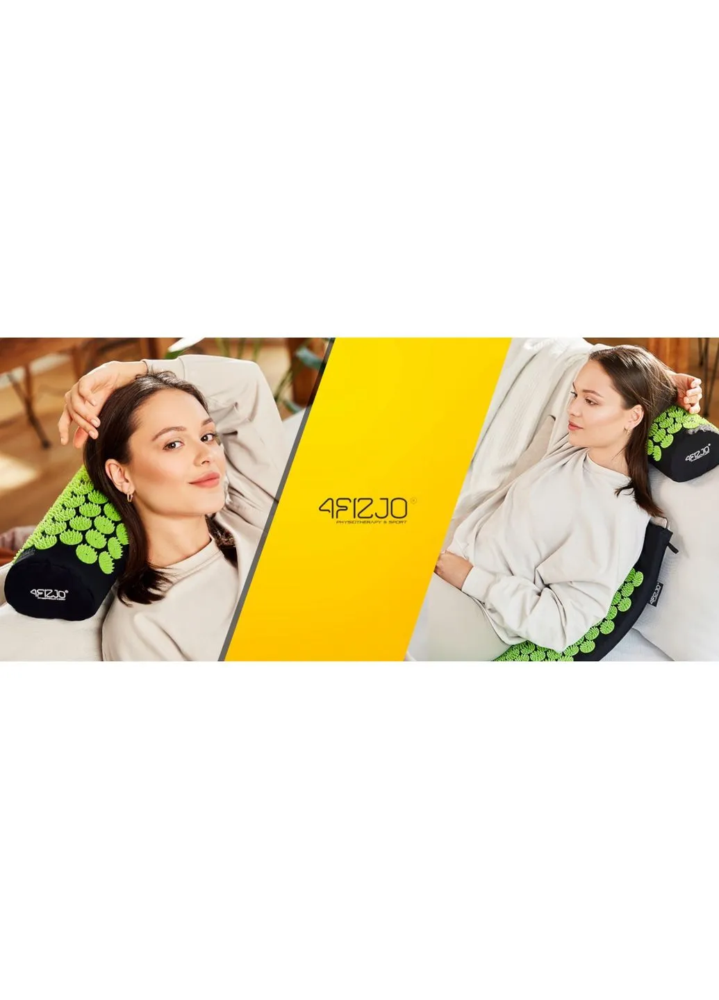 Килимок акупунктурний з валиком Classic Mat XL Аплікатор Кузнєцова Black/Green (P-5907222931769) 4FIZJO (311505544)