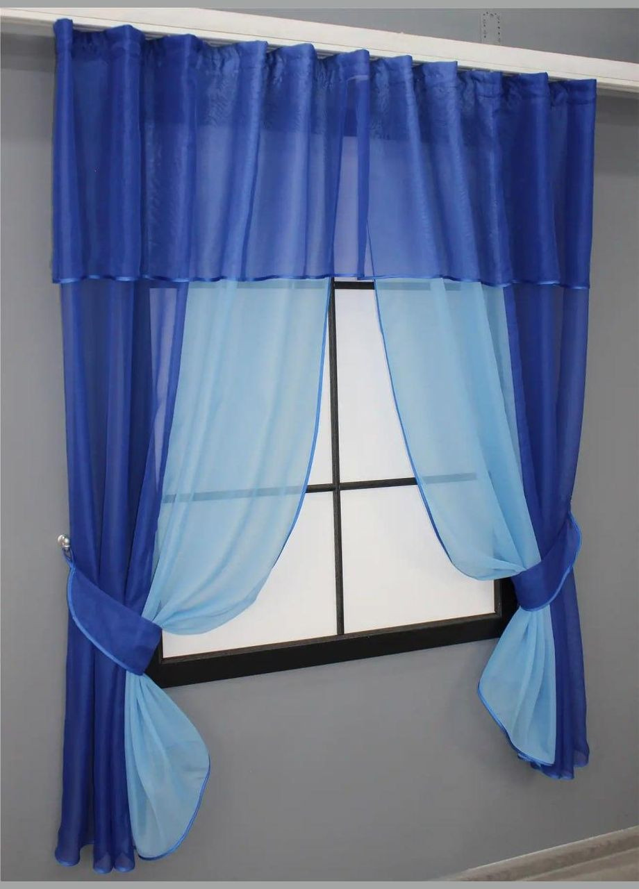 Шифоновые занавески шторы короткие 2x280x170 см (zanaves090к-3) No Brand (306633602)