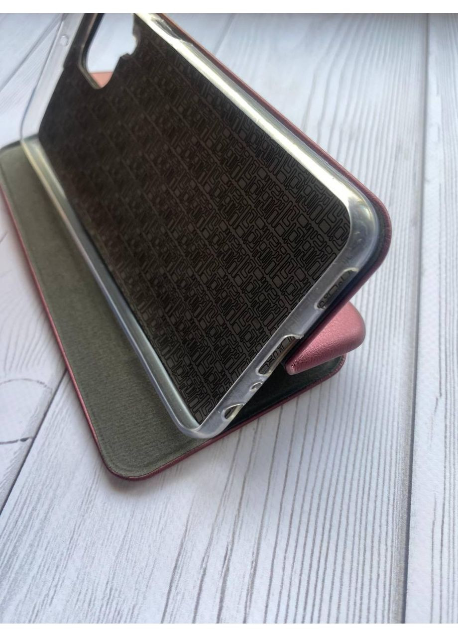 Чохол-книжка бордовий з малюнком на Samsung Galaxy M32/A22/M22 4G Пушин котик (принт 412) Creative (365753280)