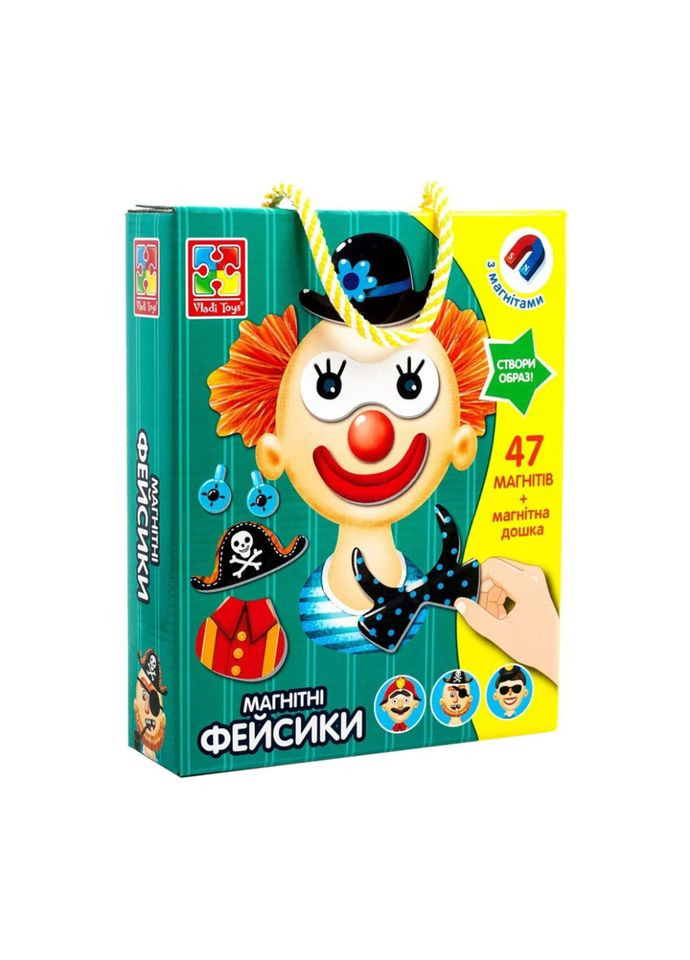 Дитяча настільна гра "Фейсики" VT3702-15 на магнітах Vladi toys (367967651)