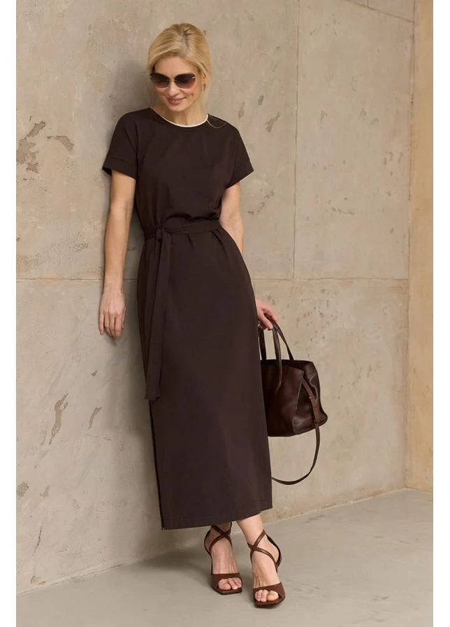 Темно-коричнева сукня Lurex
