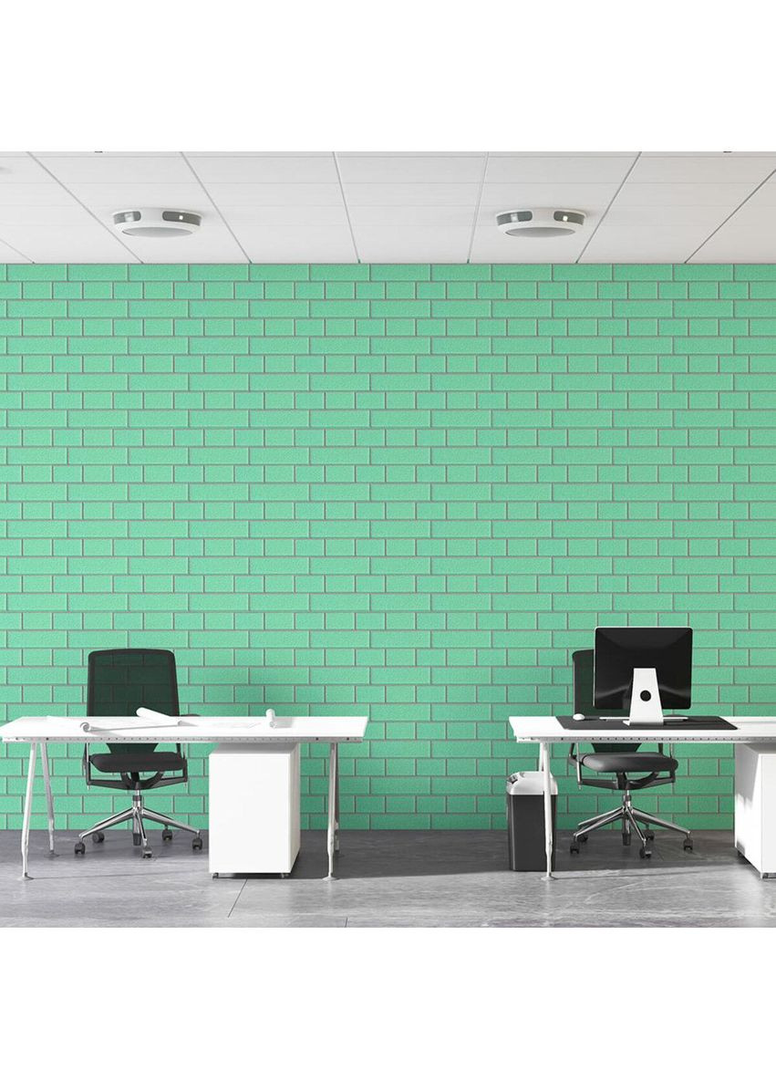 Панель стеновая 700х7000х5мм Зеленый кирпич с серебром SW-00001803 love-shopping Sticker Wall (355798687)