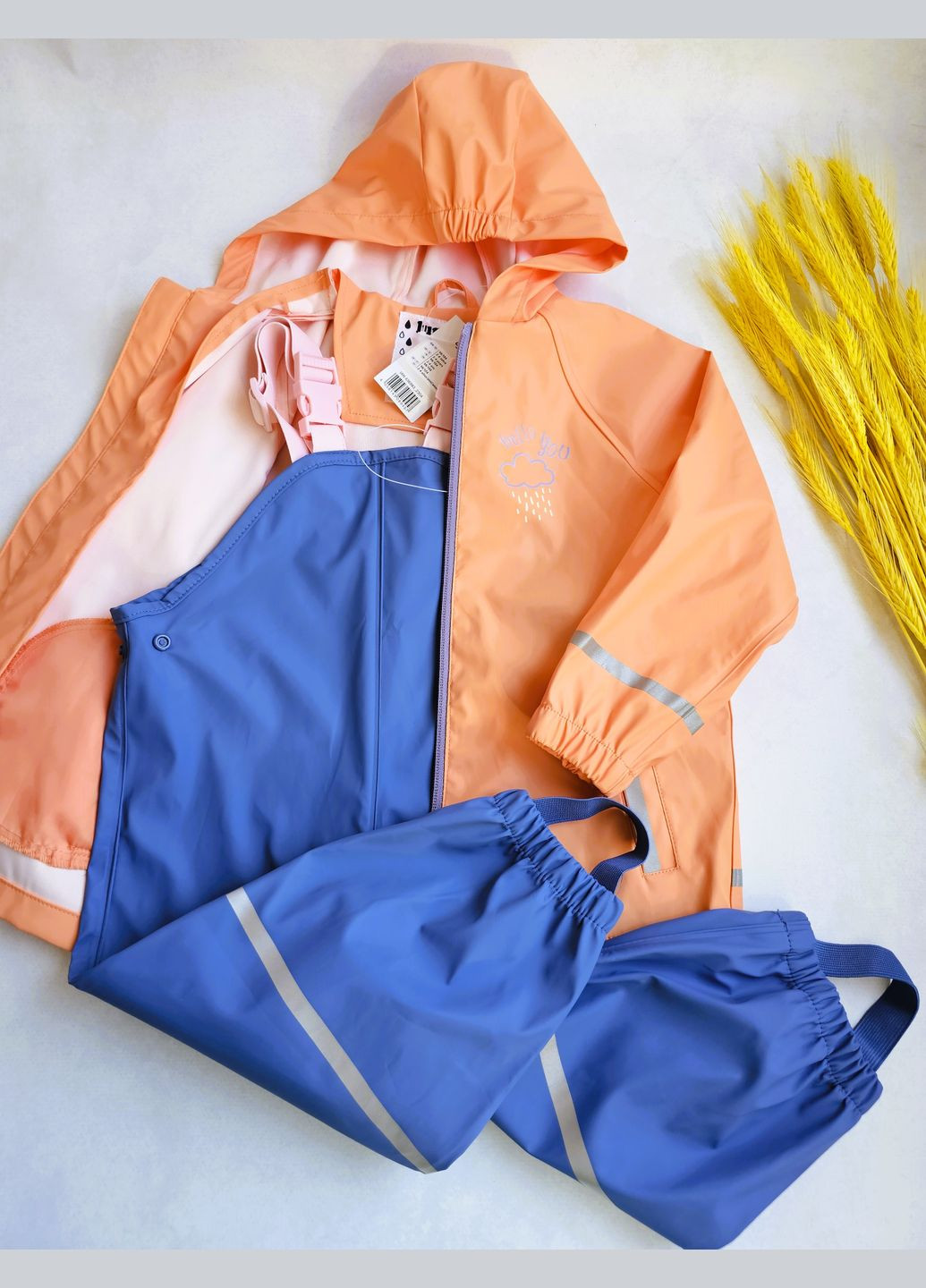 Дождевик Детский Грязепруф без утепления☔️Комплект Детский Куртка и Полукомбинезон Lupilu Куртка та Напівкомбінезон (302894493)