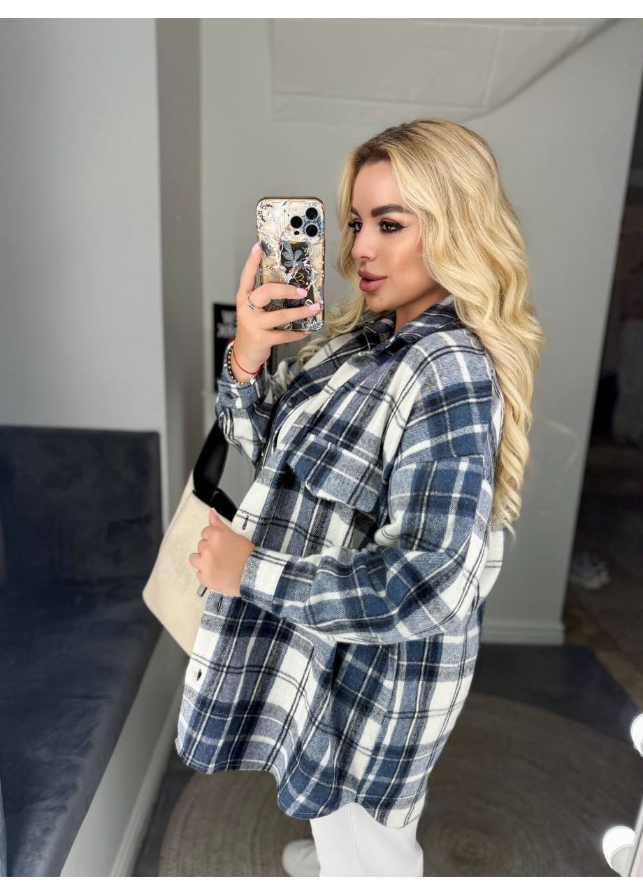 Жіноча сорочка в клітинку з кашеміру Україна (354824169)