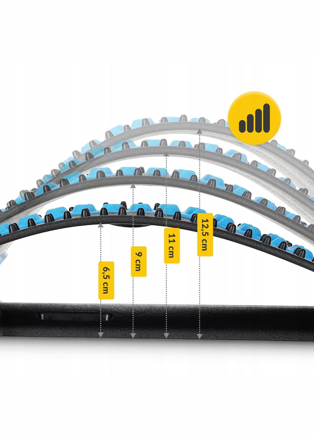 Тренажер для растяжения спины и позвоночника 4 уровня Black/Blue (P-5905973400305) 4FIZJO (304995867)
