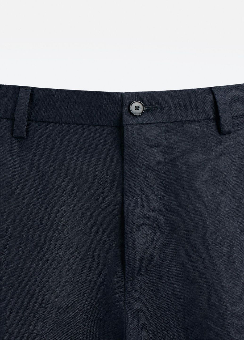 Темно-синие классические демисезонные брюки Zara