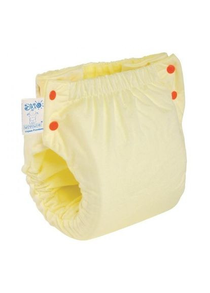 Підгузок трикотажний ЕКО ПУПС Easy Size Premium з вкладишем, 5-9 кг, жовтий Еко Пупс ТПК2ВК4-2ж (336492620)