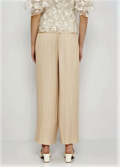 Бежевые летние брюки Zara