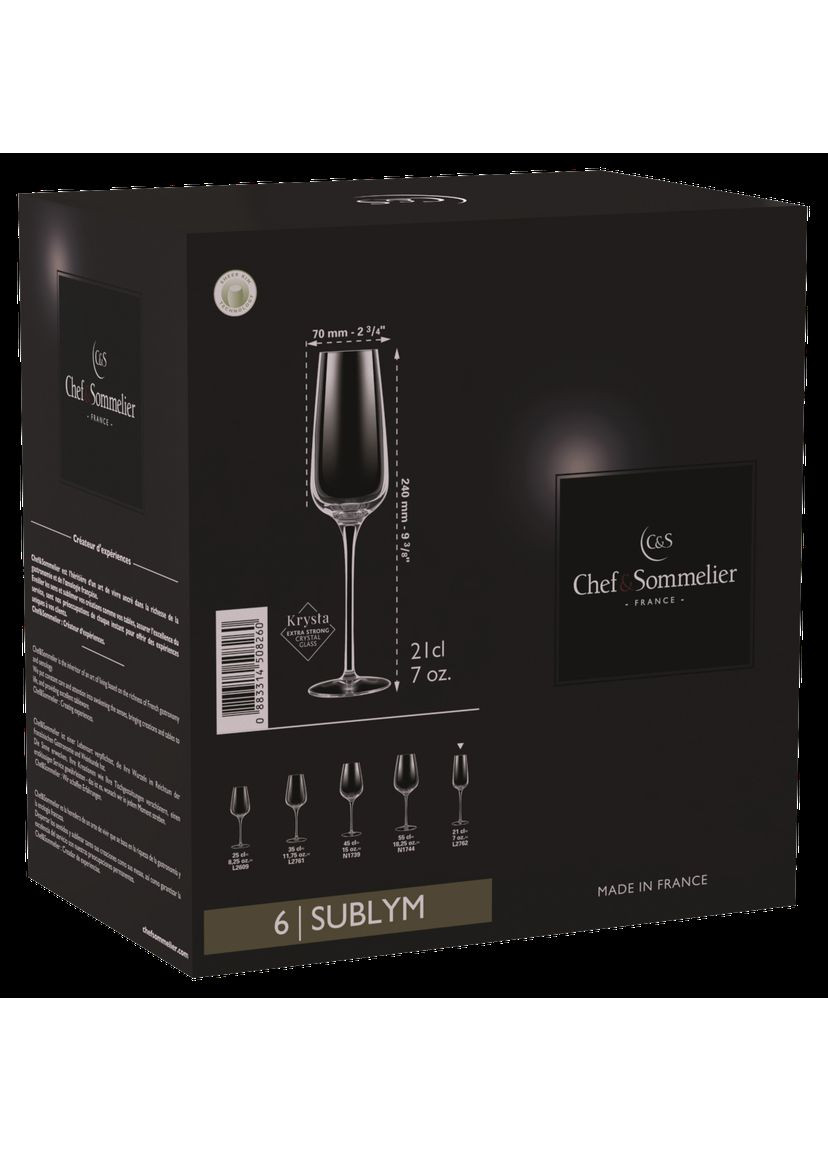 Набір келихів Sublym, 6х210 мл (6551271) C&S (315406868)