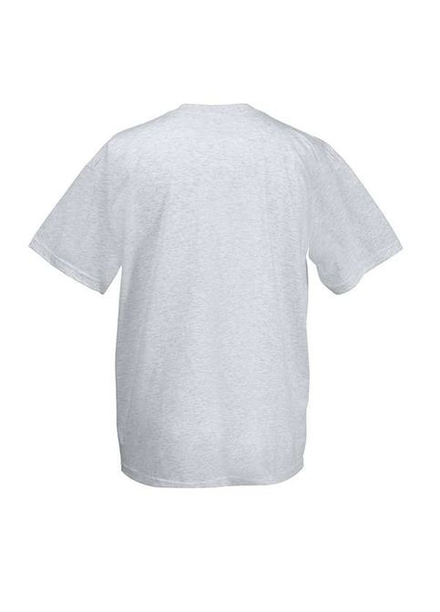 Сіра футболка чоловіча super premium попелястий (061044093s) з коротким рукавом Fruit of the Loom