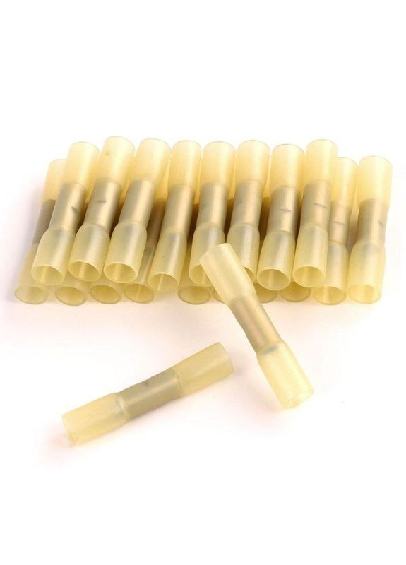 Соединительная гильза с термоусадкой под опрессовку для быстрого монтажа 4.0 - 6.0 мм Соединитель электрический 10 шт желтый Bodasan (329443854)