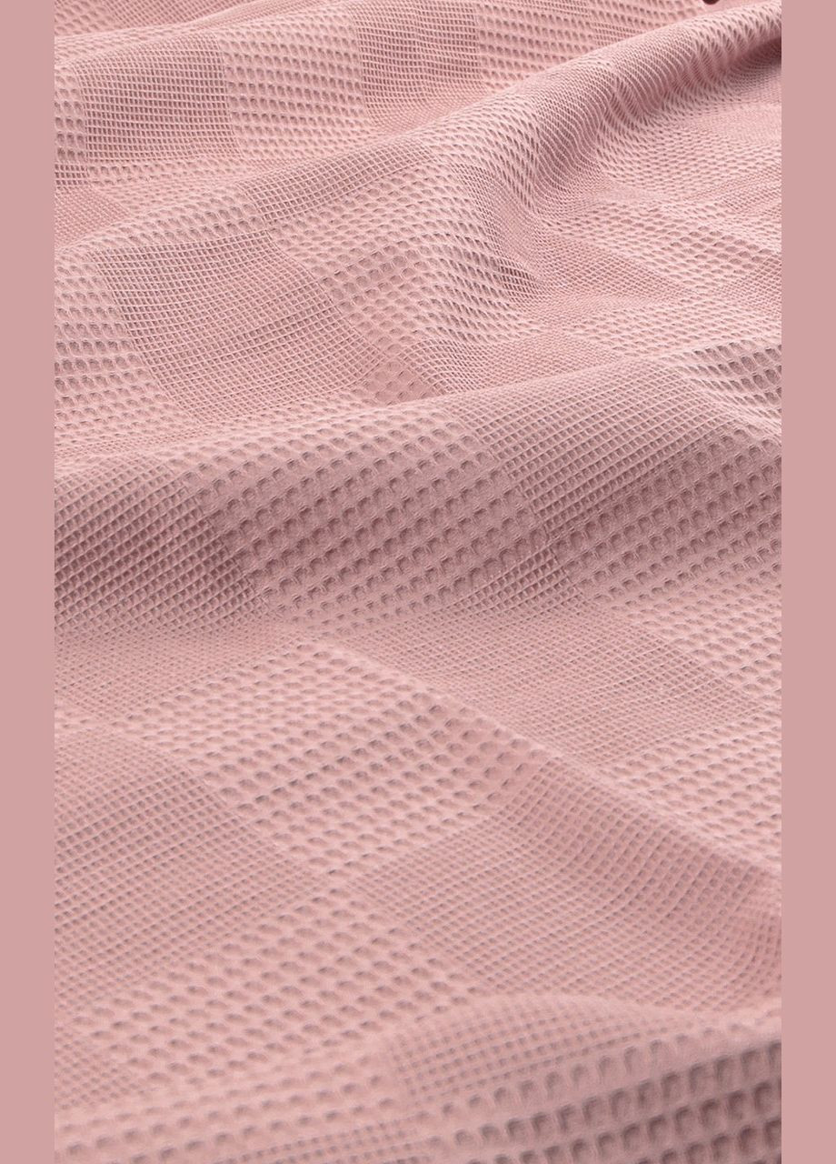 Вафельне простирадло-покривало Ugurlu 200х240 см. пудрове Charlotte (325471720)