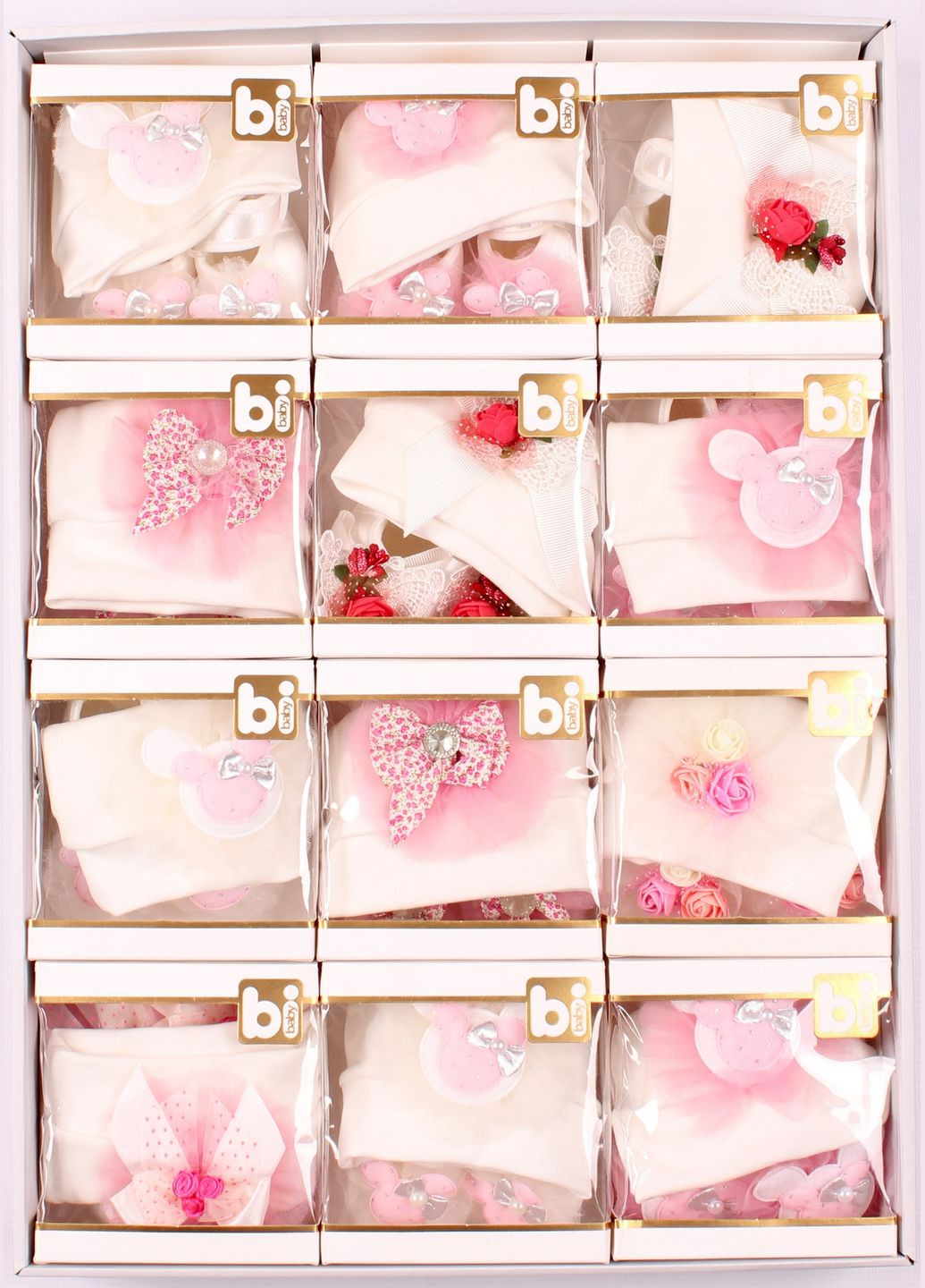 Комбінований демісезонний шапка + пінетки 72014 mix BiBaby