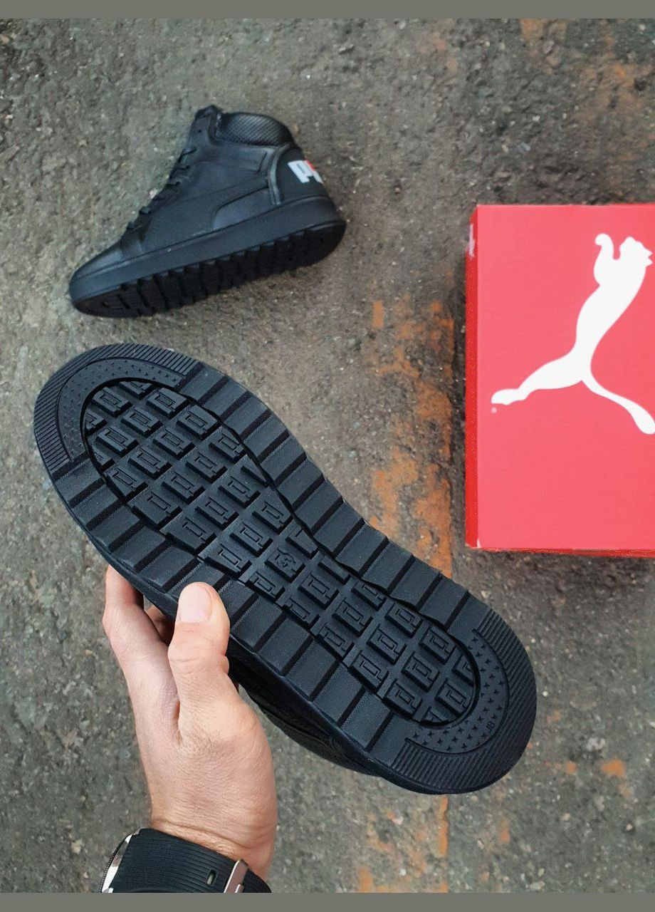 Чорні Зимовий кросівки зимові чоловічі puma running system boots winter black | пума ранінг систем чорні No Brand