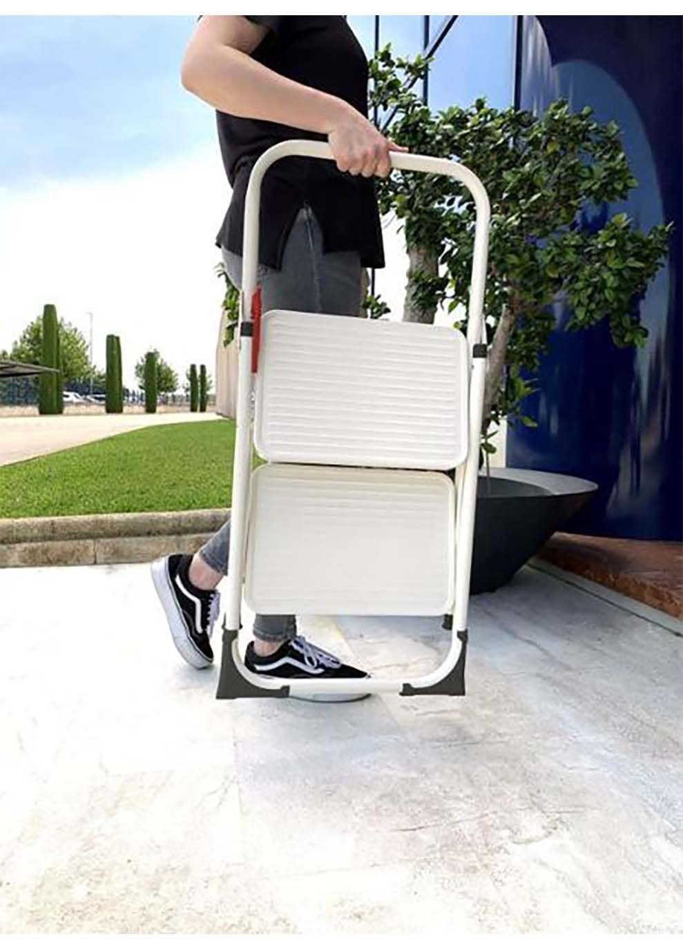 Драбина Taburete M/10 UNE 2 щаблі Blanco Rolser (367593205)