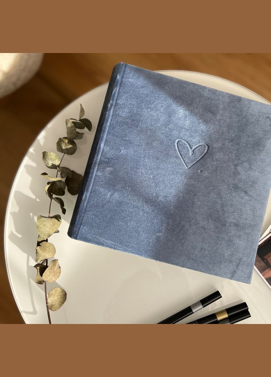 Фотоальбом 22х22 см з велюровою обкладинкою на 200 фото | Альбом для фото 10х15 Your Magnets (338861498)