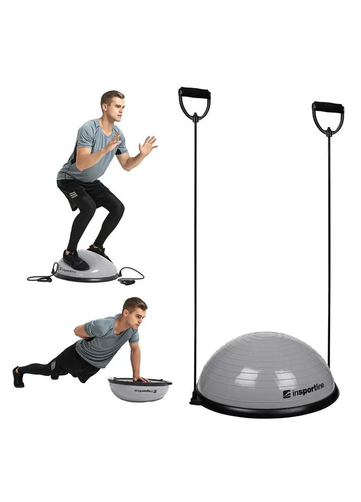 Подушка для балансировки с усилением Dome UNI - серый inSPORTline (362356886)