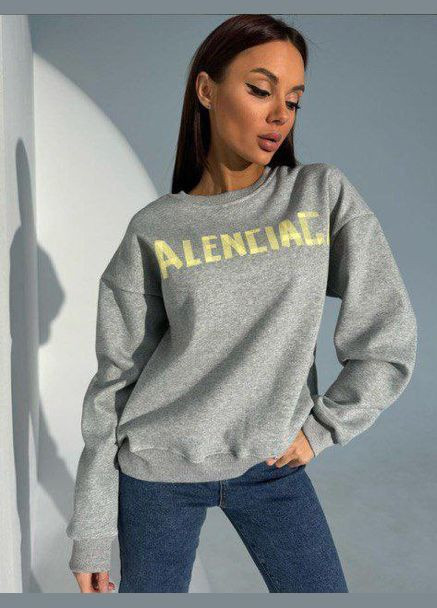 Серый женский батник оверсайз с желтым серым накатом. You Best (300775379)