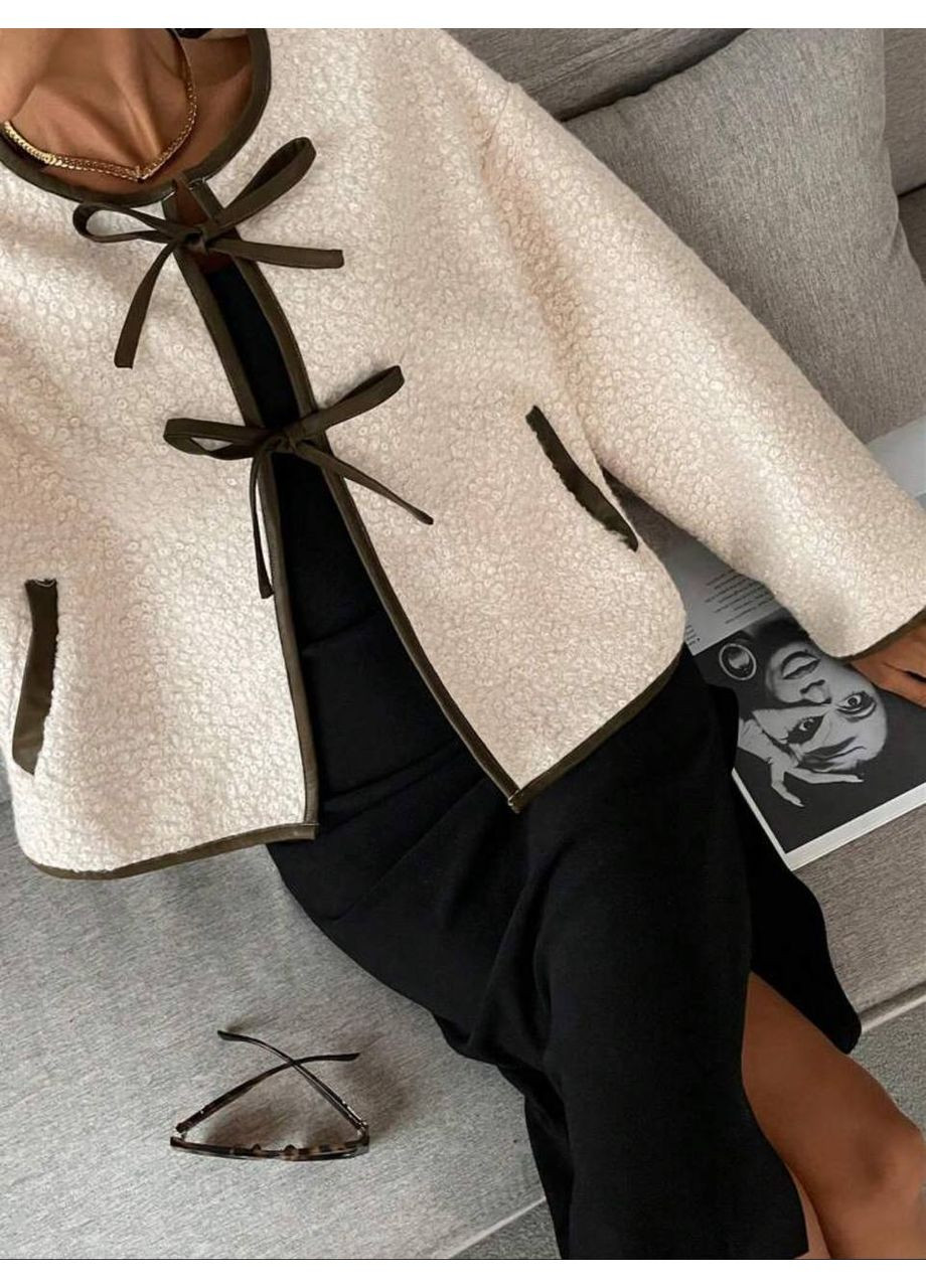 Жіночий бомбер-шуба FINO Mode на зав'язках (360751091)