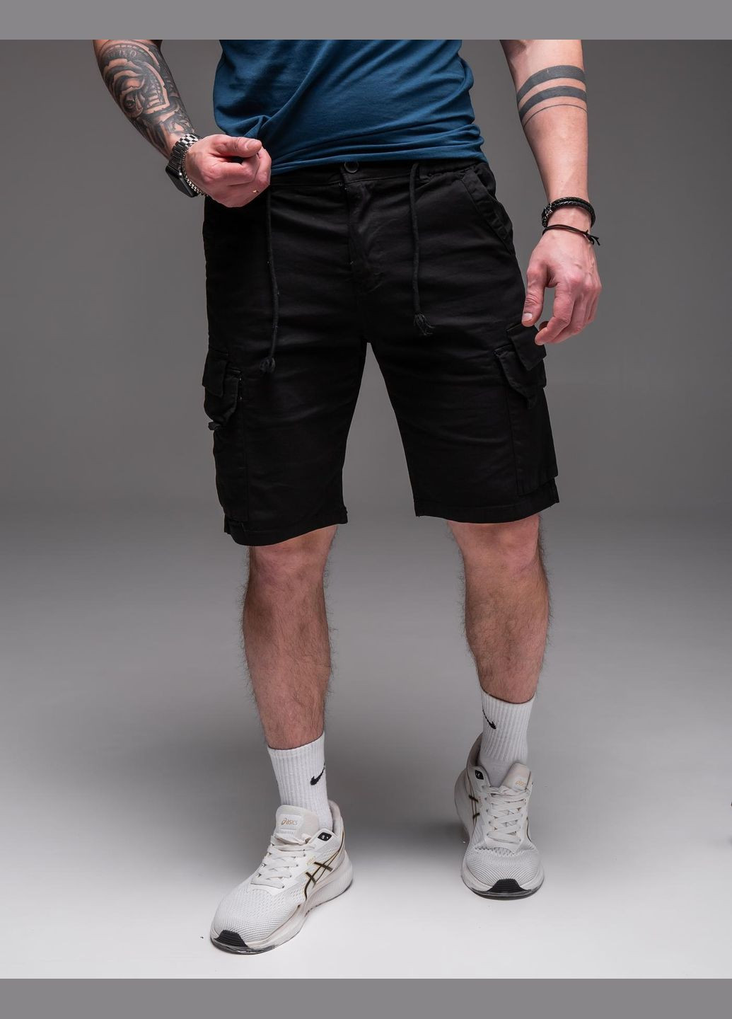 Шорти чоловічі джинсові з накладними кишенями No Brand (333332042)