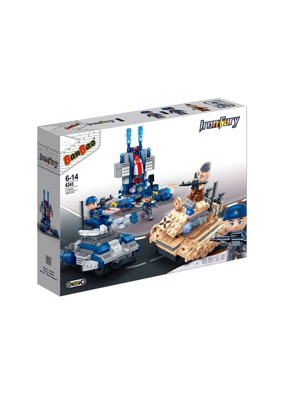 Конструктор "Армия". 3 в 1. Танковое сражение (538 элм.) (6243) (BanВao) Banbao (340673614)