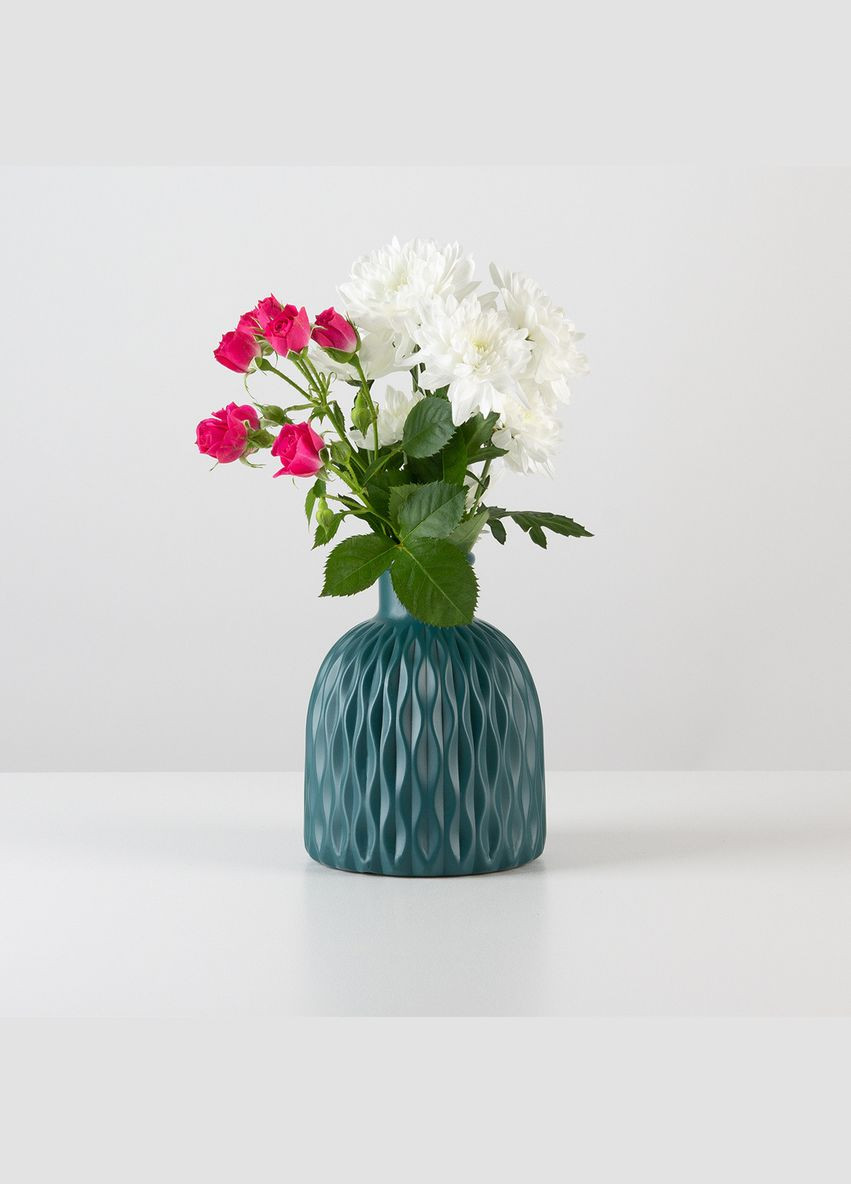 Ваза для цветов MVM MY HOME декоративная 15 см Блюмариновая (DH-FLOWERS-09 MARINE BLUE) МВМ (365280692)