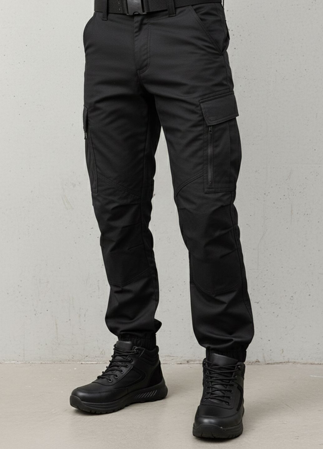 Черные зимние кроссовки мужские зимние из натуральной кожи на термо мембране. Zlett 3001