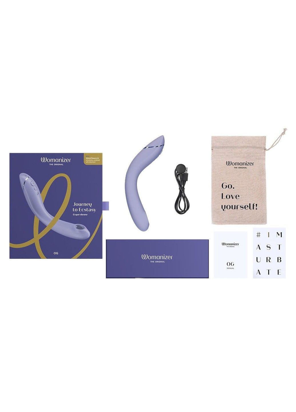 Вібратор точки G з вакуумом OG Lilac Womanizer (348517861)