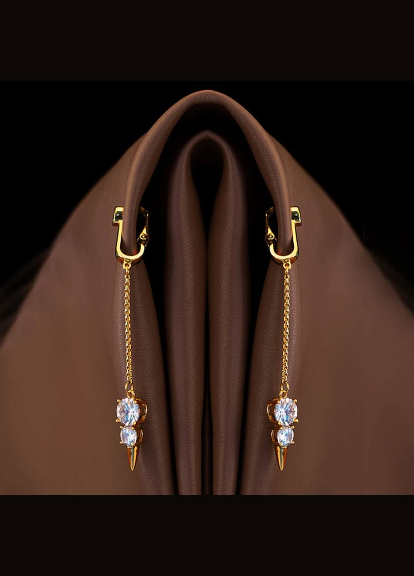 Прикраси для клітора та статевих губ Non-pierced Jewelry Snowman з гірським кришталем, золотисті - CherryLove UPKO (297983797)