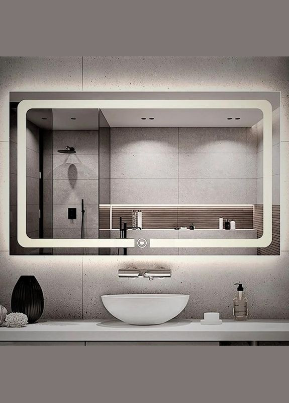 Дзеркало LED DE-M3031 80смх65см сенсорне включення + підігрів Dusel (316720355)