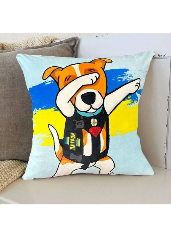 Подушка 3D "Пес Патрон" 2682_D 12655 35х35 см голубой FlexDress (368783709)