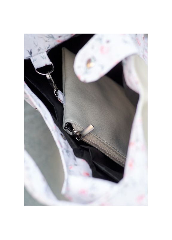 Женская сумка HOBO M белая с цветочным принтом. Sambag (369368702)