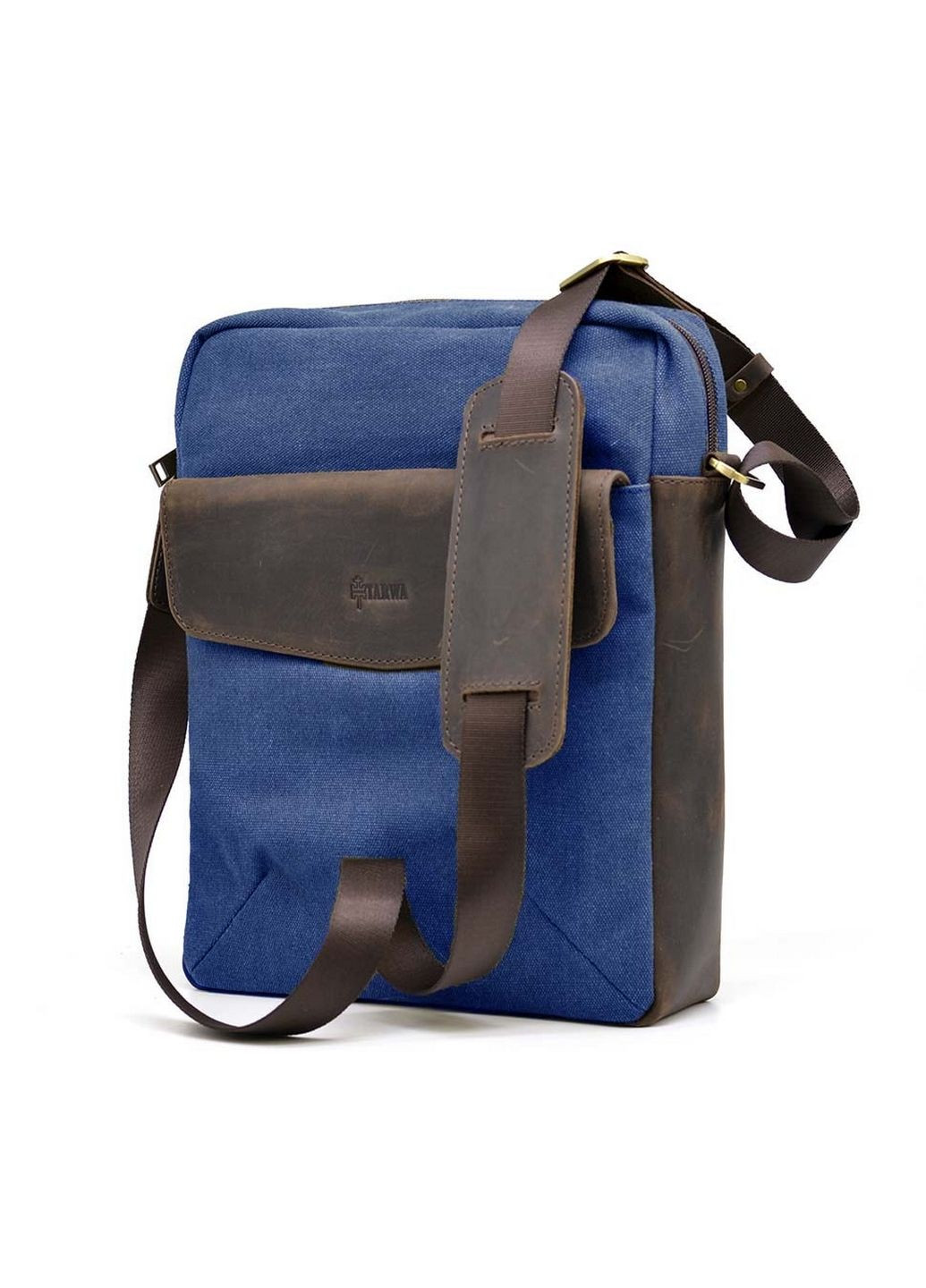 Чоловіча шкіряна сумка через плече 32х27х8 см TARWA (315870993)